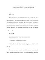 NANG DẠNG BÌ HỆ THẦN KINH HIẾM GẶP TÓM TẮT Chúng tôi trình bày một trường ppt