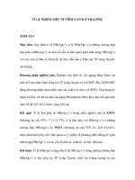 TỈ LỆ NHIỄM SIÊU VI VIÊM GAN B Ở THAI PHỤ pot