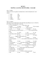 Đề thi đại học môn tiếng anh- đề số 9 doc