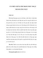 CÁC BIẾN CHỨNG SỚM TRONG PHẪU THUẬT NỘI SOI LỒNG NGỰC potx