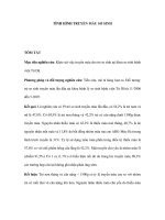 TÌNH HÌNH TRUYỀN MÁU SƠ SINH doc