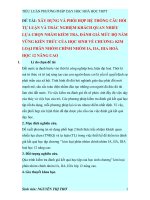 Tiểu luận: Xây dựng và phối hợp hệ thống câu hỏi tự luận và trắc nghiệm khách quan nhiều lựa chon nhằm kiểm tra, đánh giá mức độ...