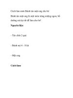 Cách làm món Bánh táo mật ong cho bé pptx