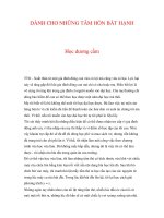 DÀNH CHO NHỮNG TÂM HỒN BẤT HẠNH - Học dương cầm docx