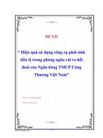 Đề tài “ Hiệu quả sử dụng công cụ phái sinh tiền tệ trong phòng ngừa rủi ro hối đoái của Ngân hàng TMCP Công Thương Việt Nam” pps