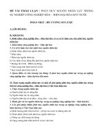 ĐỀ TÀI THẢO LUẬN : PHÁT HUY NGUỒN NHÂN LỰC TRONG SỰ NGHIỆP CÔNG NGHIỆP HÓA – HIỆN ĐẠI HÓA ĐẤT NƯỚC ppt
