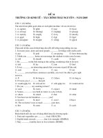 Đề thi đại học môn tiếng anh- đề số 14 potx