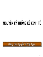 Phần I: Khái quát về Nguyên lý thống kê kinh tế doc