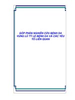 GÓP PHẦN NGHIÊN CỨU BỆNH DA VÙNG LŨ TỶ LỆ BỆNH DA VÀ CÁC YẾU TỐ LIÊN QUAN docx