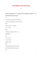 Trắc nghiệm Tin học đại cương 7 doc