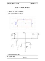 BÁO CÁO MÔ PHỎNG: CÁC MẠCH CHỈNH LƯU pptx