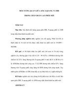 MỐI TƯƠNG QUAN GIỮA AFB, X-QUANG VÀ IDR TRONG CHẨN ĐOÁN LAO PHỔI MỚITÓM TẮT pptx