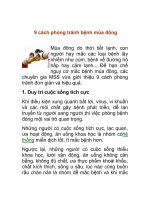 9 cách phòng tránh bệnh mùa đông potx