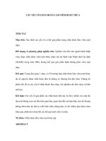 CÁC YẾU TỐ CHẨN ĐOÁN LẦM VIÊM RUỘT THỪA doc