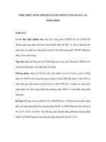 SINH THIẾT MÀNG PHỔI BẰNG KIM TRONG CHẨN ĐOÁN LAO MÀNG PHỔI pptx