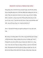 BÍ QUYẾT VƯỢT QUA STRESS CUỘC SỐNG pps