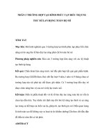 NHÂN 3 TRƯỜNG HỢP TẠO HÌNH PHỨC TẠP ĐIỀU TRỊ UNG THƯ MÍ LAN RỘNG TOÀN BỘ MÍ pps