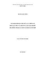 Xác định mối quan hệ giữa các thông số động lực học của hệ rung làm tăng độ bền, độ chống thấm của máng xi măng lưới thép