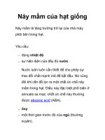 Nảy mầm của hạt giống docx