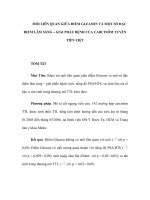 MỐI LIÊN QUAN GIỮA ĐIỂM GLEASON VÀ MỘT SỐ ĐẶC ĐIỂM LÂM SÀNG – GIẢI PHẪU pdf