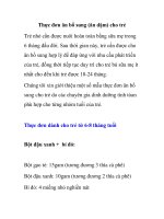 Thực đơn ăn bổ sung (ăn dặm) cho trẻ pptx