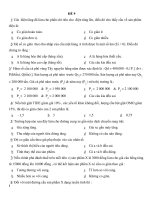 Đề thi trắc nghiệm môn Kinh tế vĩ mô - Đề số 9 ppt