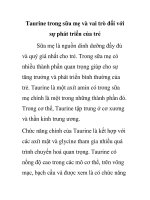 Taurine trong sữa mẹ và vai trò đối với sự phát triển của trẻ potx