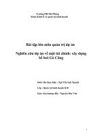 nghiên cứu dự án về mặt tài chính xây dựng bể bơi gò công