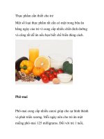 Thực phẩm cần thiết cho trẻ doc