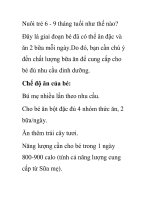 Nuôi trẻ 6 - 9 tháng tuổi như thế nào? docx