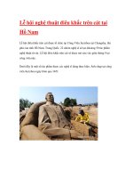 Lễ hội nghệ thuật điêu khắc trên cát tại Hồ Nam docx