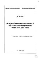 Đề tài : Tác động của tình trạng môi trường ở một số khu công nghiệp phía Bắc tới sức khỏe cộng đồng part 1 pdf