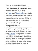 Phân cấp tài nguyên khoáng sản ppt
