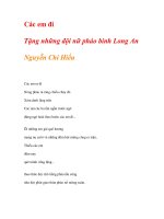 Các em đi Tặng những đội nữ pháo binh Long An Nguyễn Chí Hiếu doc