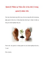 Quản lý Nhân sự Năm cần và ba chú ý trong quản lý nhân viên pdf