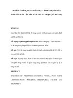 NGHIÊN CỨU DÒ HỌNG SAU PHẪU THUẬT CẮT THANH QUẢN TOÀN PHẦN ppsx