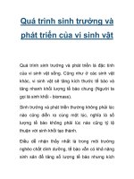 Quá trình sinh trưởng và phát triển của vi sinh vật pptx