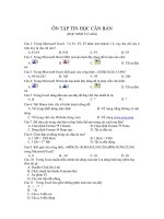 ÔN TẬP MÔN TIN HỌC CĂN BẢN 3 potx