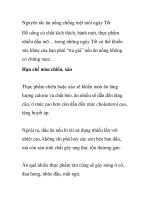 Nguyên tắc ăn uống chống mệt mỏi ngày docx