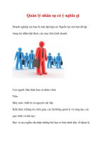 Quản lý nhân sự có ý nghĩa gì ppsx