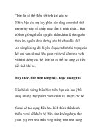 Thức ăn có thể điều tiết tính khí của bé docx