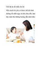 Chế độ ăn tốt nhất cho bé pdf