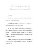 NGHIÊN CƯ!U SỰ BỘC LỘ CK7, CK20, KI-67, P53 VÀ GIAI ĐOẠN LÂM SÀNG CỦA UNG THƯ DẠ ppt