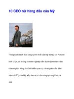 10 CEO nữ hàng đầu của Mỹ ppt