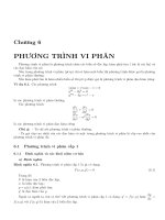 Chương 6: PHƯƠNG TRÌNH VI PHÂN docx
