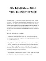 Điều Trị Nội Khoa - Bài 35: VIÊM ĐƯỜNG TIẾT NIỆU pdf