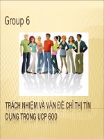 Trách nhiệm và vần đề chỉ thị tín dụng trong UCP 600 pdf