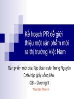 Kế hoạch PR để giới thiệu một sản phẩm pot