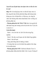 Làm thế nào để phát hiện sớm bệnh viêm vú tiềm ẩn trên bò sữa? docx