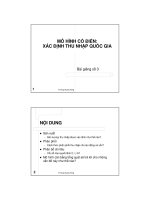 Bài Giảng Kinh tế Vĩ mô Chương 3- Truong Quang Hung pps